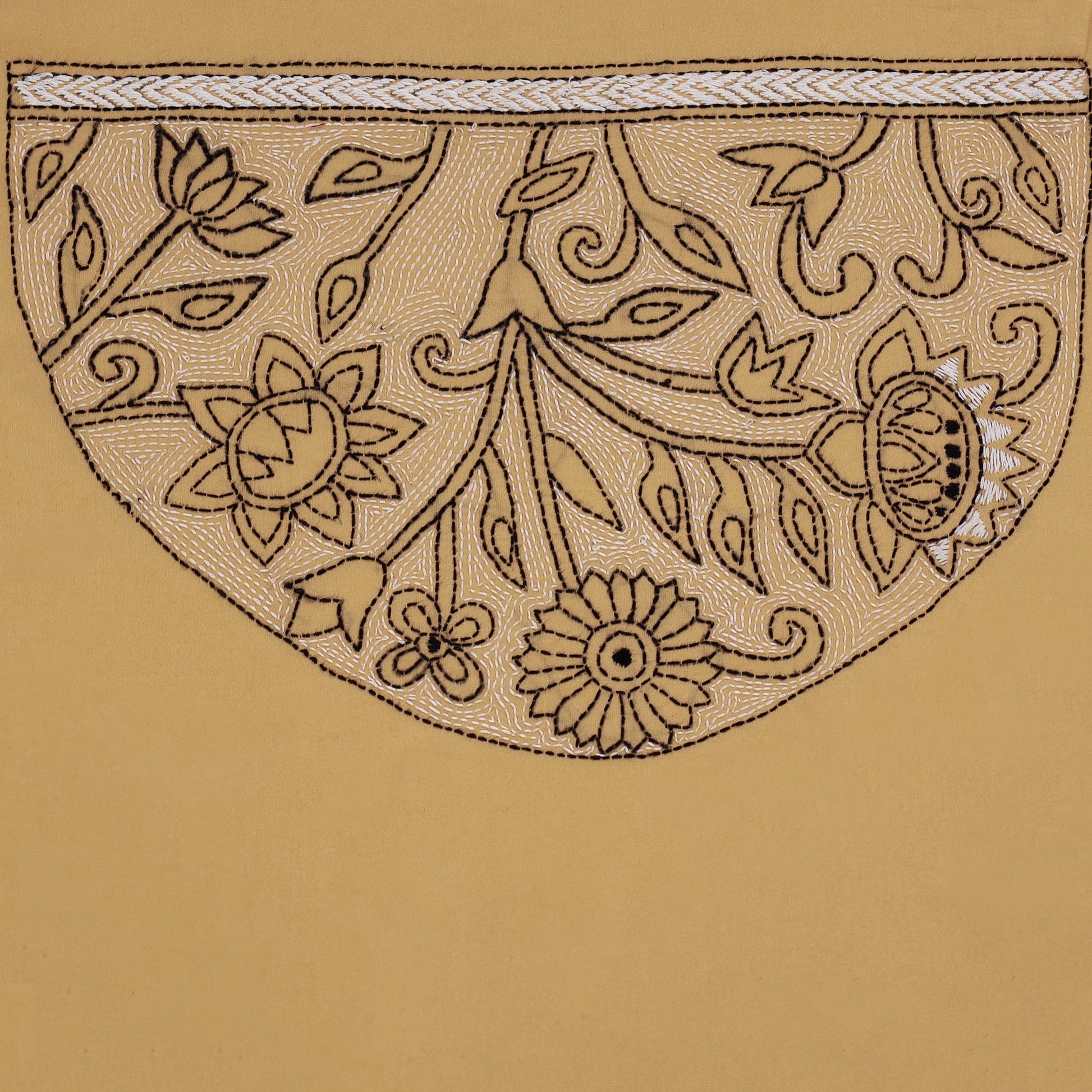 Bengal Kantha Embroidery Cotton Blouse Piece 36