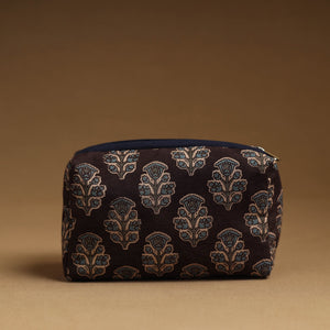 Brown - Handmade Cotton Toiletry Pouch 02