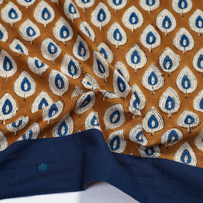 Brown - Block Printed Cotton Bagru Blouse Piece 01