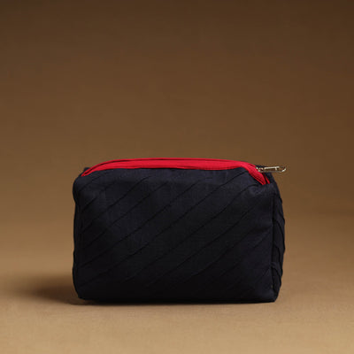 Black - Handmade Cotton Toiletry Pouch 01