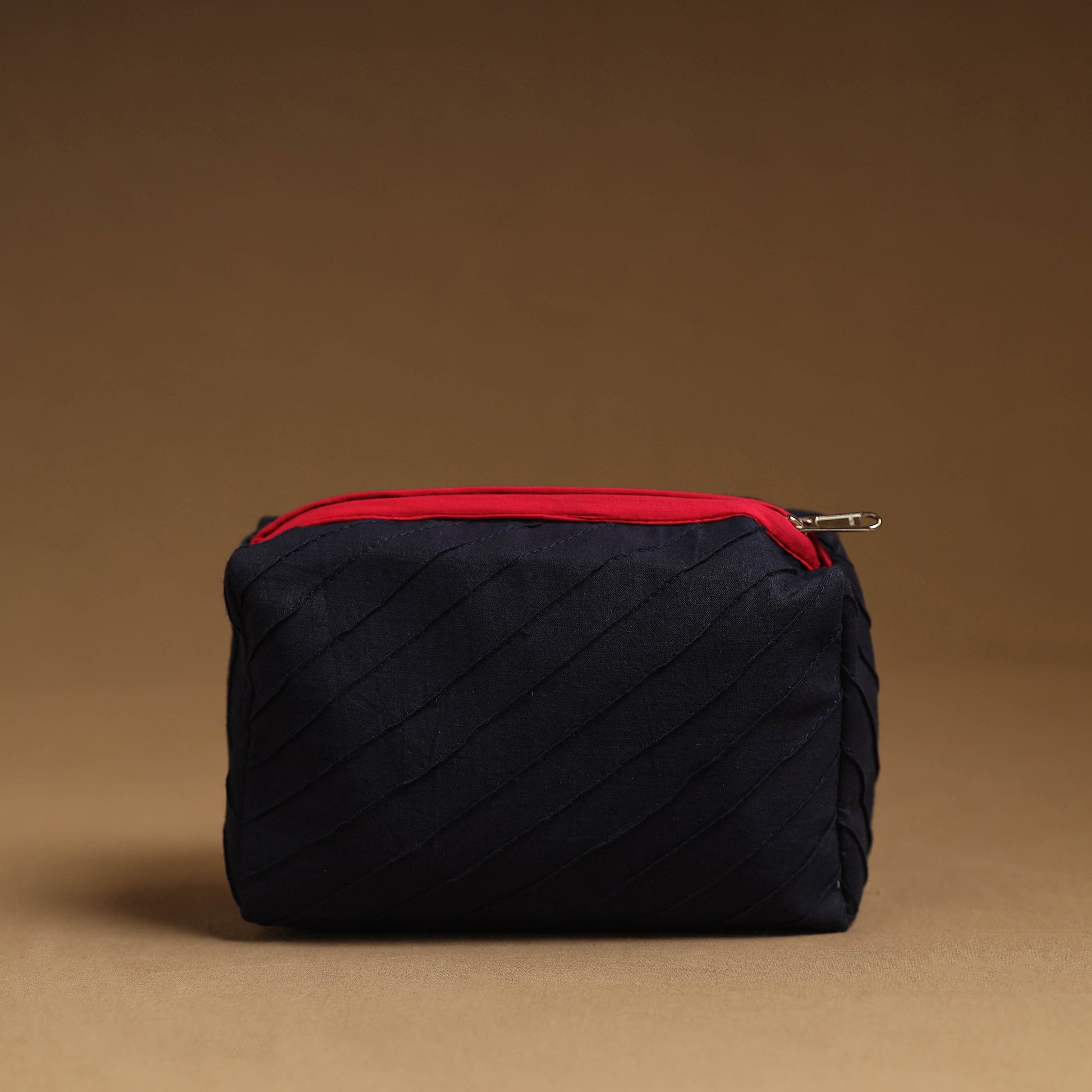 Black - Handmade Cotton Toiletry Pouch 01