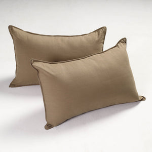 Brown - Set of 2 - Fine Cotton Handloom Pillow Covers (26 x 17 in)