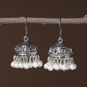 Amreen Handcrafted GS Jhumki Bead Work Earrings