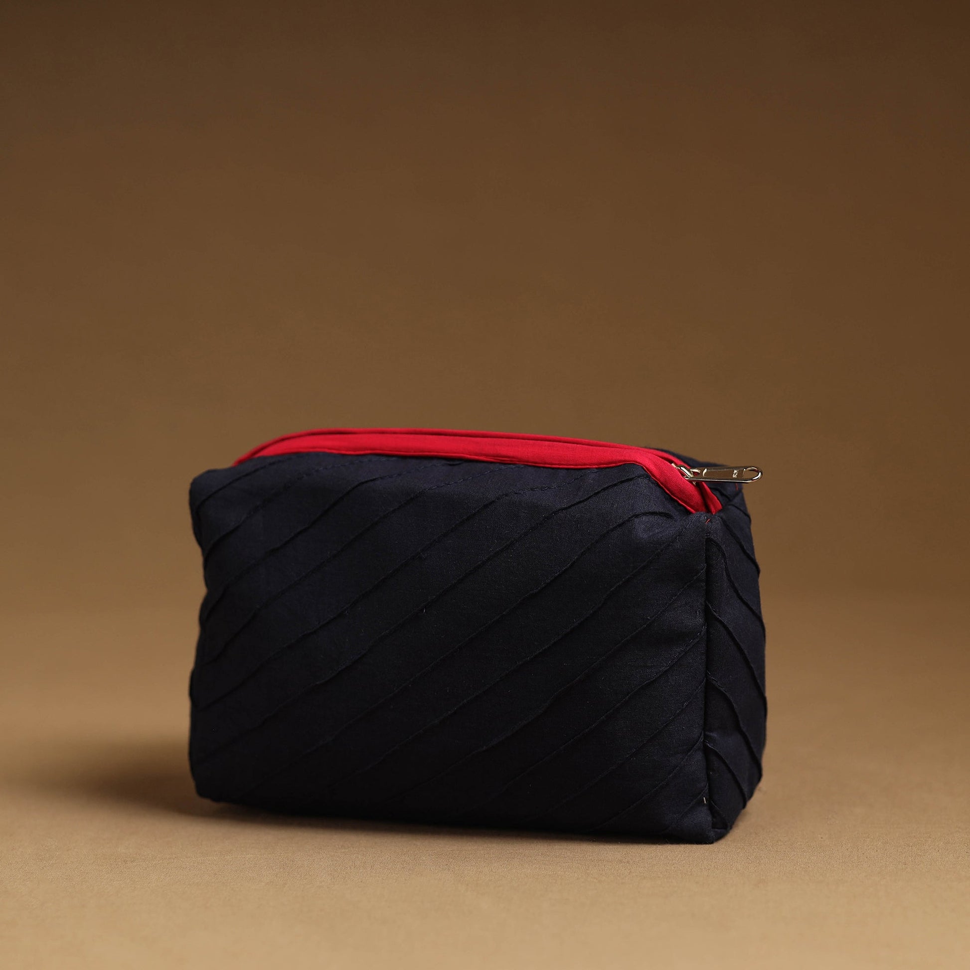 Black - Handmade Cotton Toiletry Pouch 01