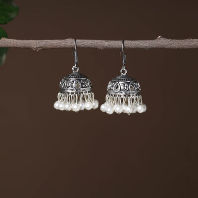 Amreen Handcrafted GS Jhumki Bead Work Earrings