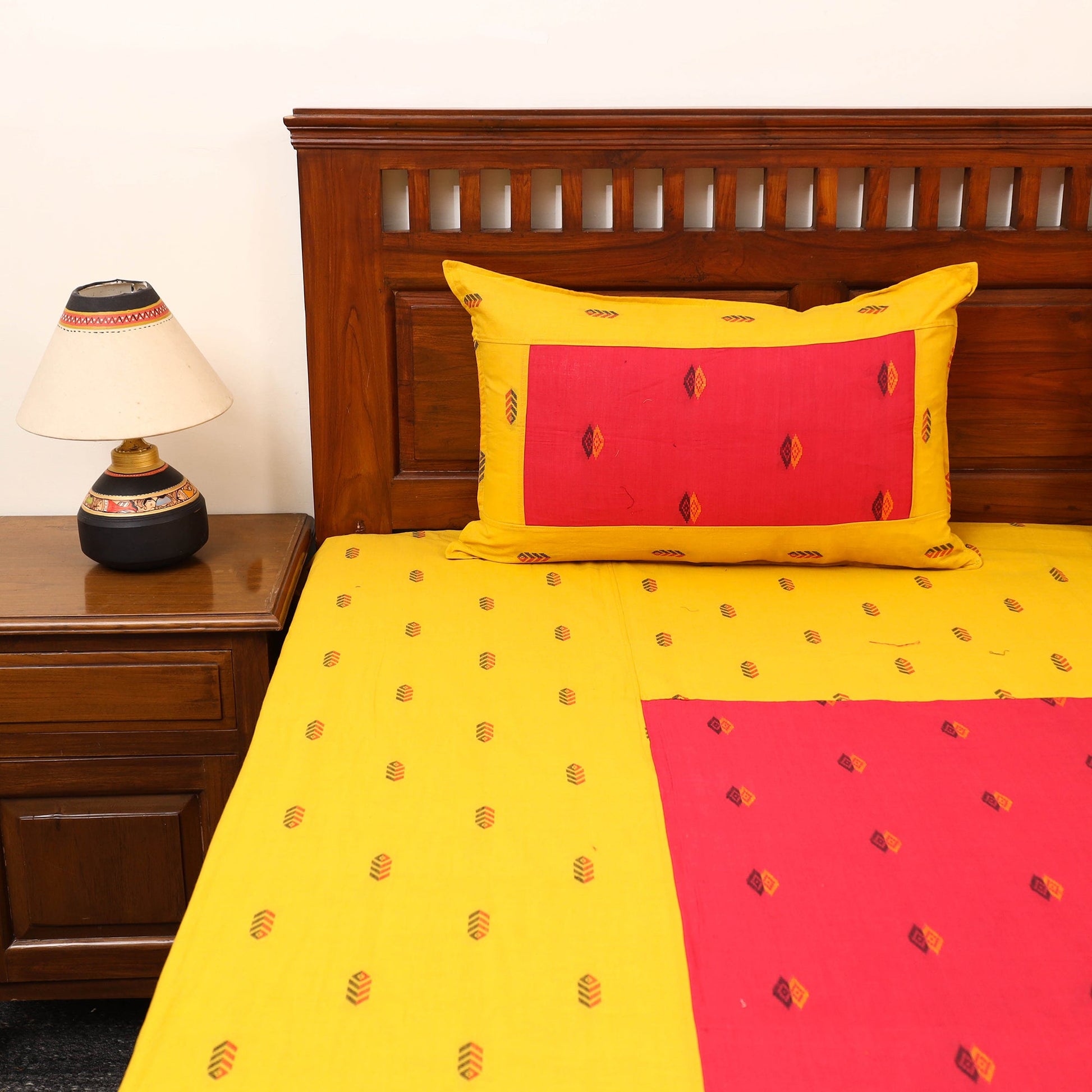 Patchwork Cotton Double Jacquard Bedsheet Set 21