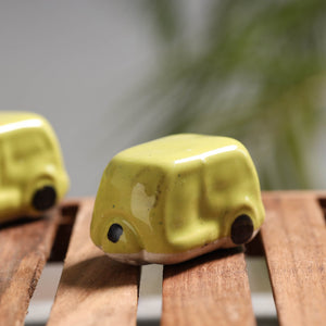 Auto Rickshaw - Handcrafted Ceramic Toys (Set of 2)