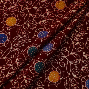 Brown - Indonesian Style Cotton Batik Print Fabric 13