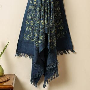 Blue - Block Print Cotton Ajrakh Handloom Towel