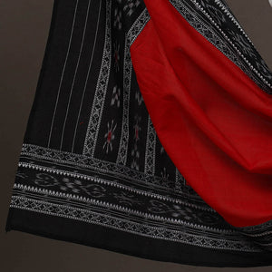 Black - 2pc Handloom Cotton Sambalpuri Ikat Dress Material 05