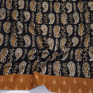 Black - Block Printed Cotton Bagru Blouse Piece 04