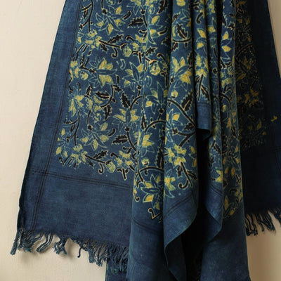 Blue - Block Print Cotton Ajrakh Handloom Towel