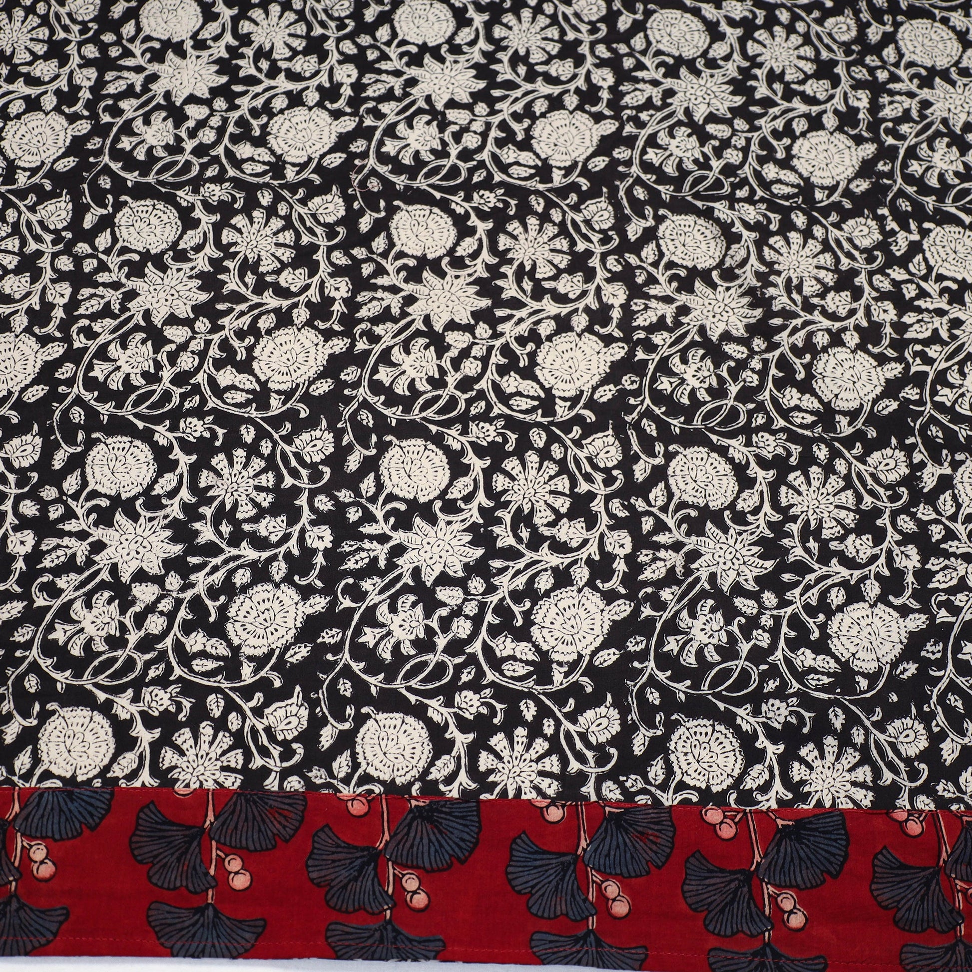Black - Block Printed Cotton Bagru Blouse Piece 05