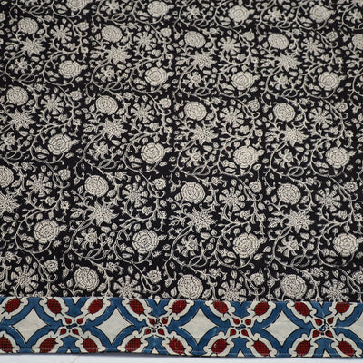 Black - Block Printed Cotton Bagru Blouse Piece 06
