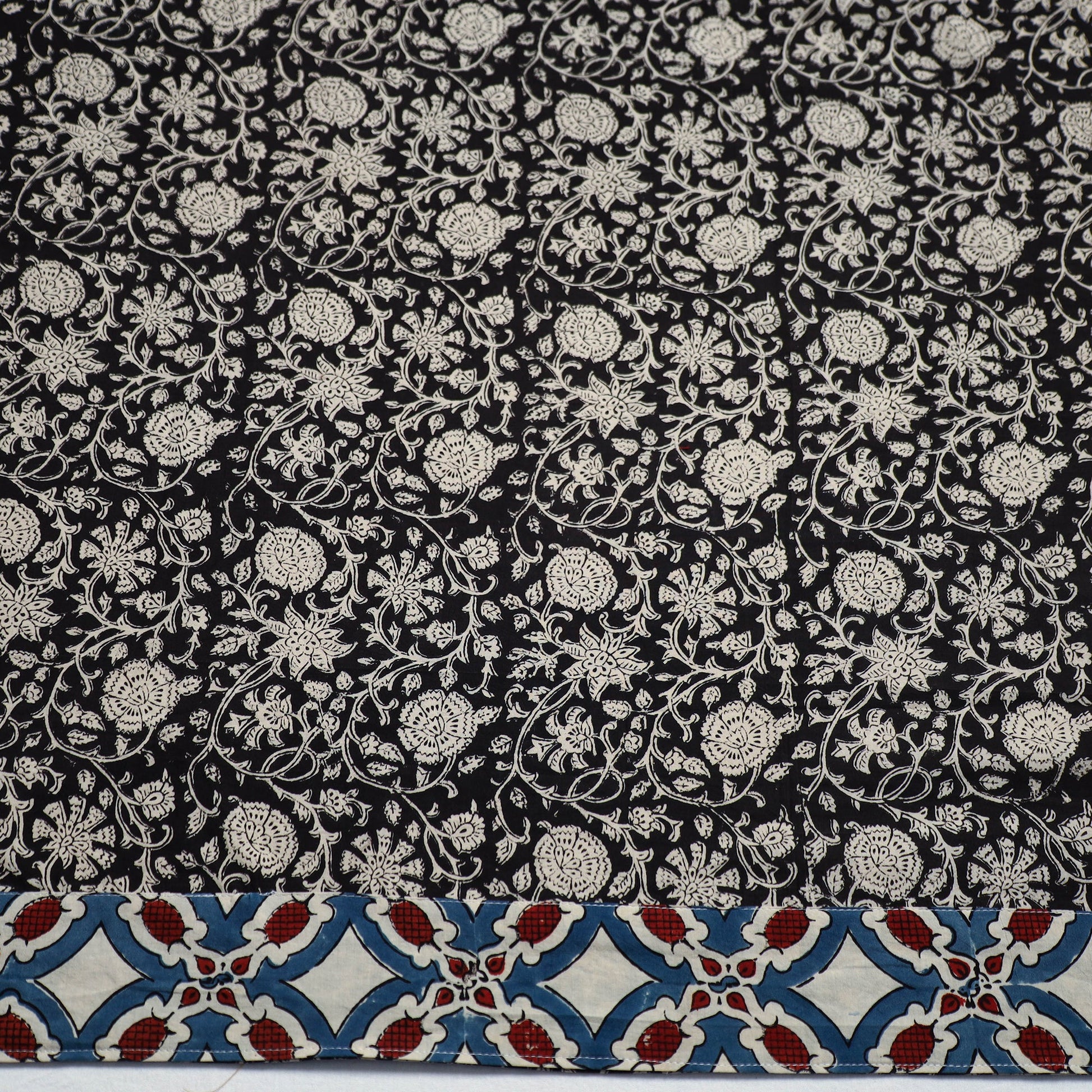 Black - Block Printed Cotton Bagru Blouse Piece 06