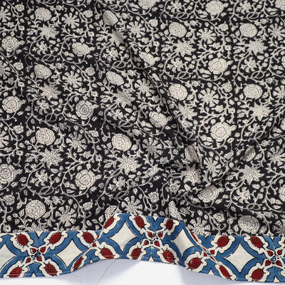 Black - Block Printed Cotton Bagru Blouse Piece 06