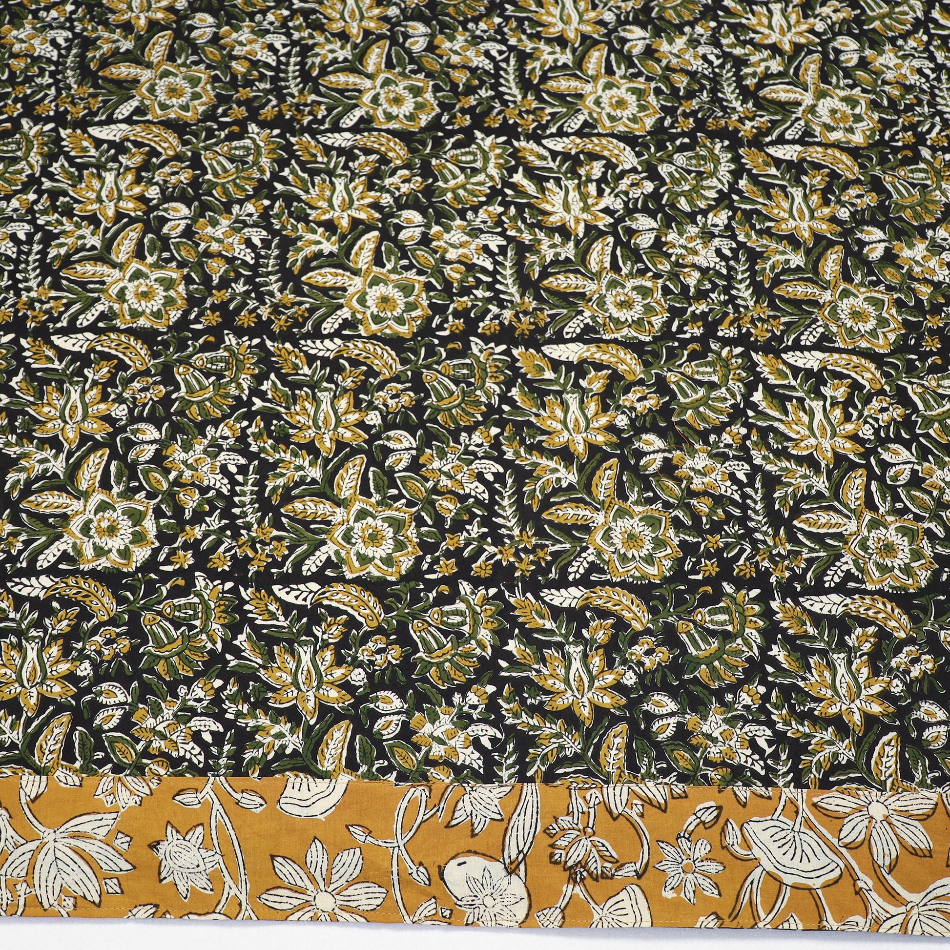 Black - Block Printed Cotton Bagru Blouse Piece 07