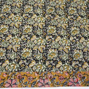 Black - Block Printed Cotton Bagru Blouse Piece 08