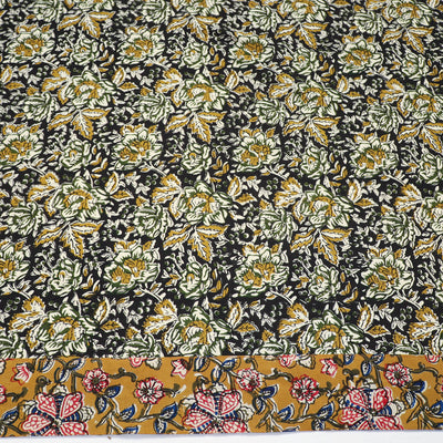 Black - Block Printed Cotton Bagru Blouse Piece 08