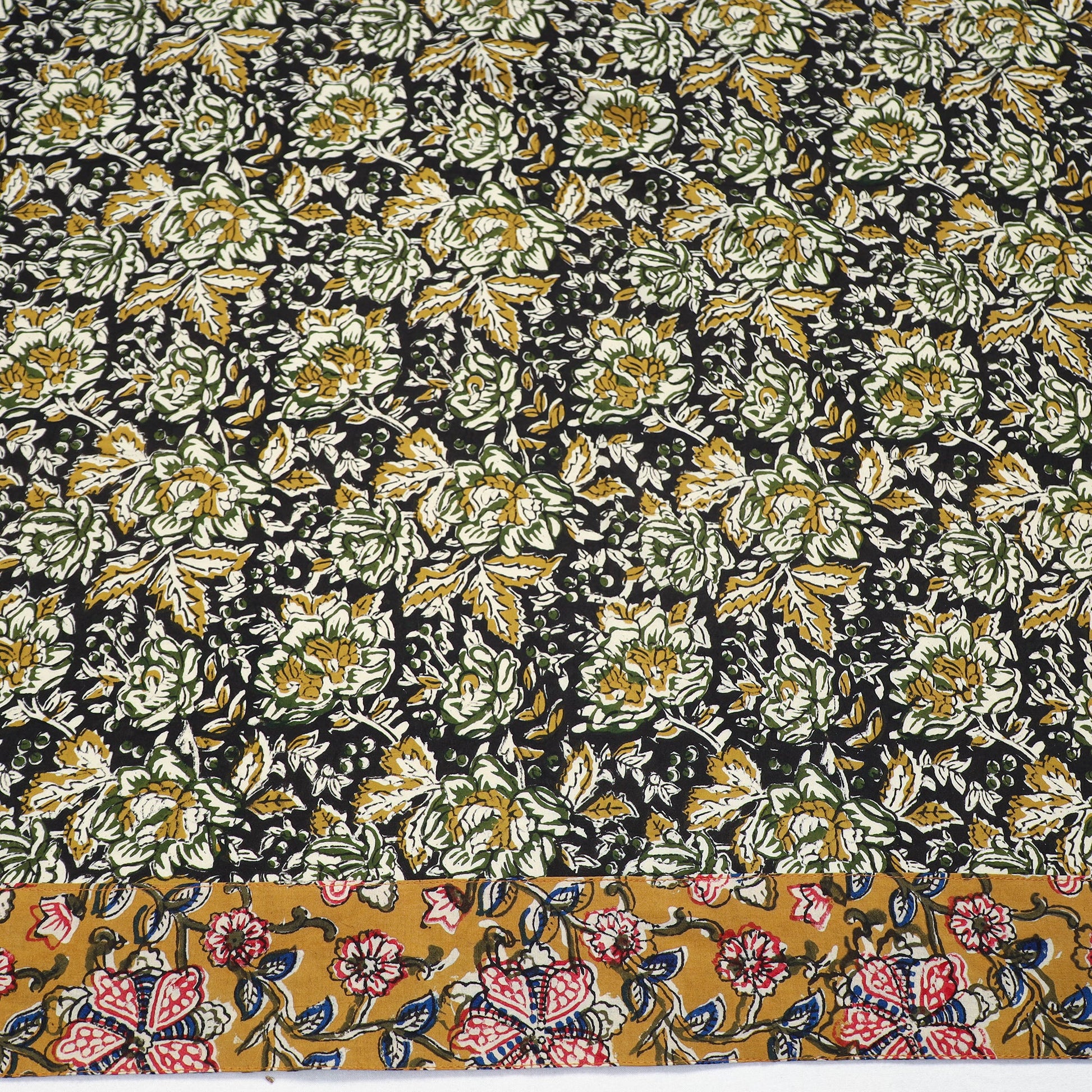 Black - Block Printed Cotton Bagru Blouse Piece 08