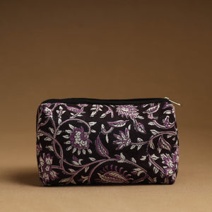 Black - Handmade Cotton Toiletry Pouch 12