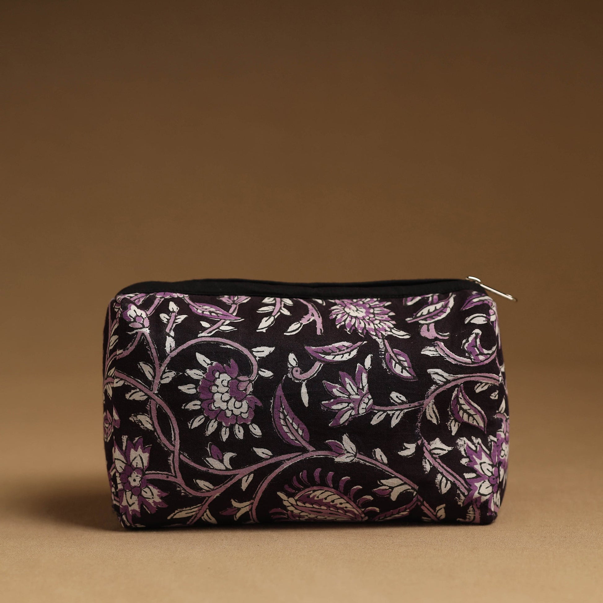 Black - Handmade Cotton Toiletry Pouch 12