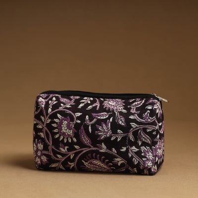 Black - Handmade Cotton Toiletry Pouch 12