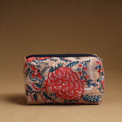 Brown - Handmade Cotton Toiletry Pouch 14