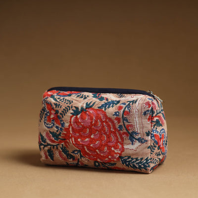 Brown - Handmade Cotton Toiletry Pouch 14