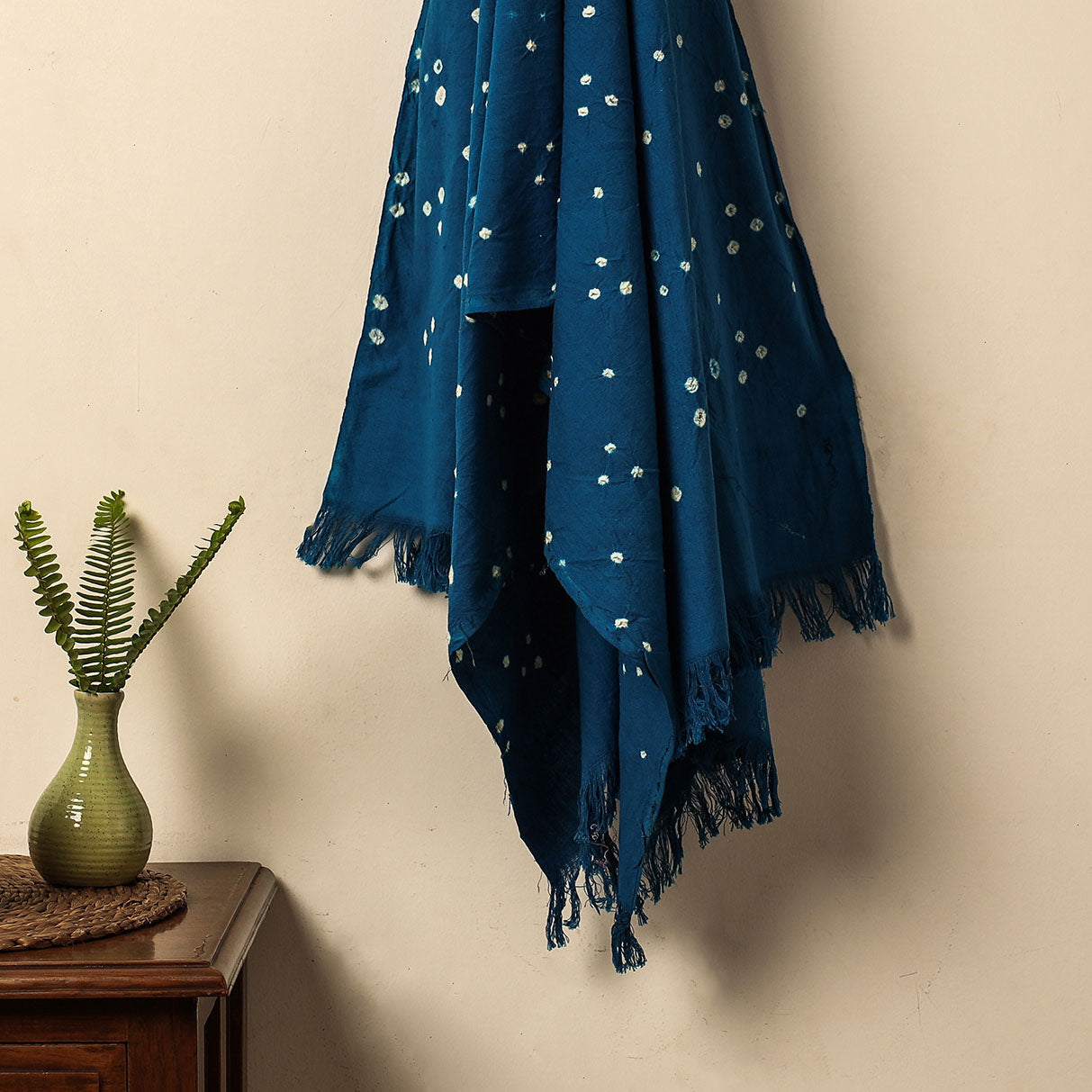 Blue - Bandhani Tie-Dye Handloom Cotton Towel