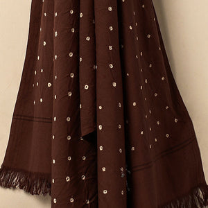 Brown - Bandhani Tie-Dye Handloom Cotton Towel