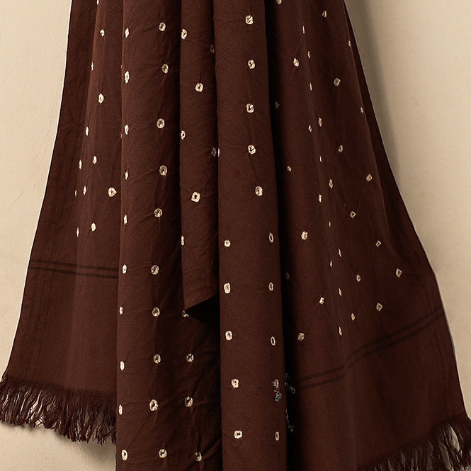 Brown - Bandhani Tie-Dye Handloom Cotton Towel