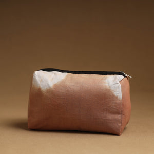 Brown - Handmade Cotton Toiletry Pouch 18