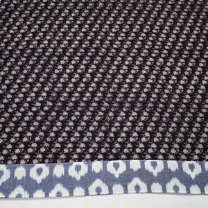 Black - Block Printed Cotton Bagru Blouse Piece 14