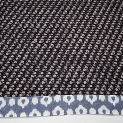Black - Block Printed Cotton Bagru Blouse Piece 14