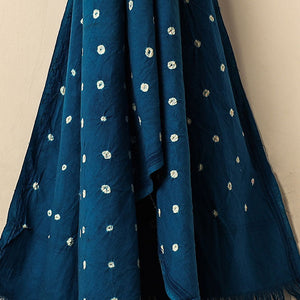 Blue - Bandhani Tie-Dye Handloom Cotton Towel