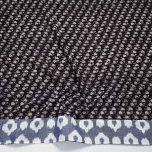 Black - Block Printed Cotton Bagru Blouse Piece 14