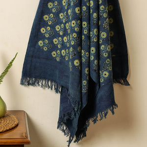 Blue - Block Print Cotton Ajrakh Handloom Towel