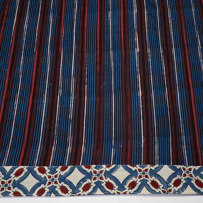 Blue - Block Printed Cotton Bagru Blouse Piece 16