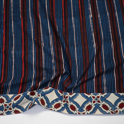 Blue - Block Printed Cotton Bagru Blouse Piece 16