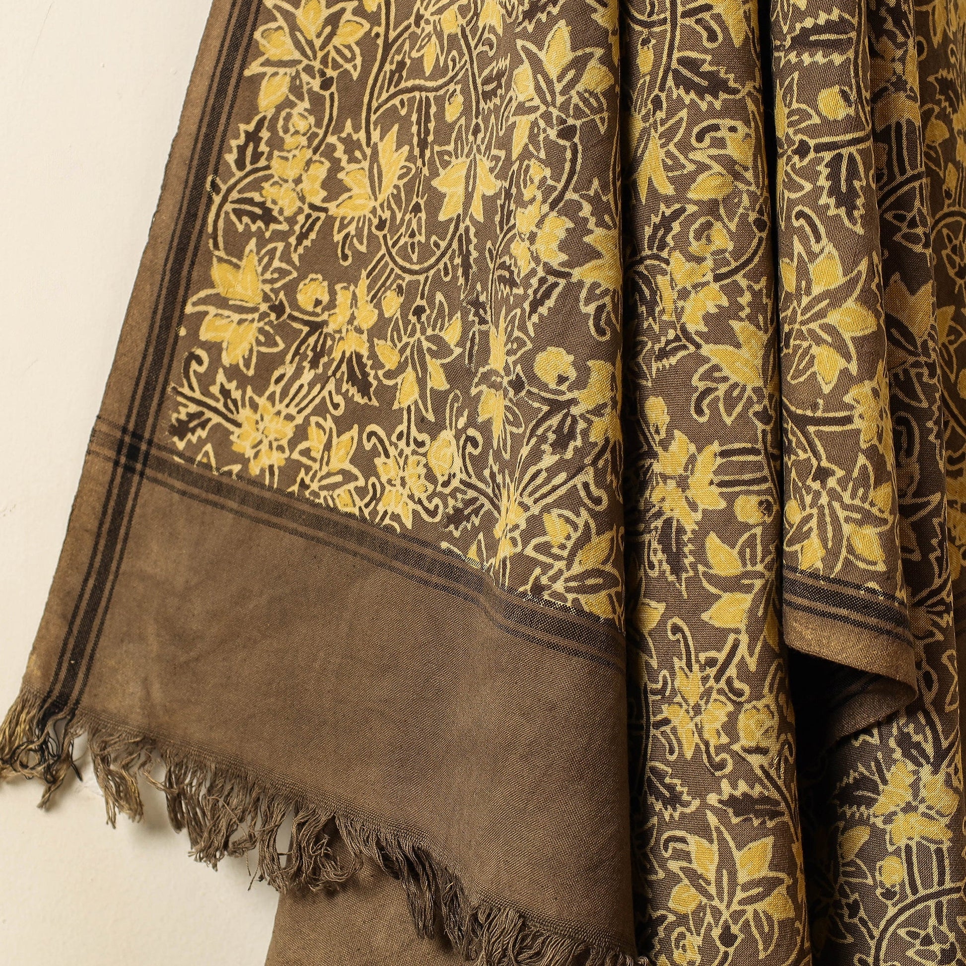 Brown - Block Print Cotton Ajrakh Handloom Towel