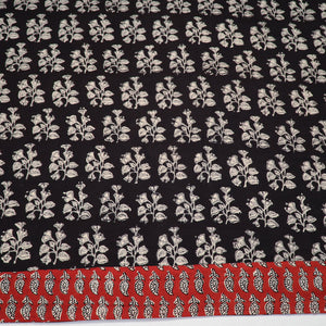 Black - Block Printed Cotton Bagru Blouse Piece 17