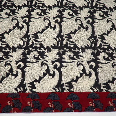 Black - Beige - Block Printed Cotton Bagru Blouse Piece 19