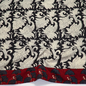 Black - Beige - Block Printed Cotton Bagru Blouse Piece 19