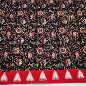 Black - Block Printed Cotton Bagru Blouse Piece 20