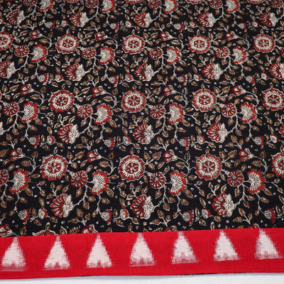 Black - Block Printed Cotton Bagru Blouse Piece 20