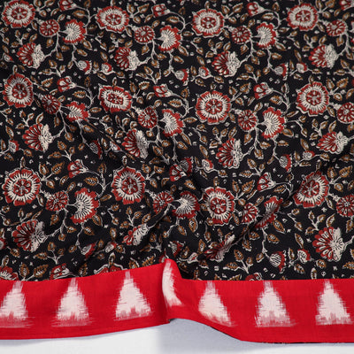 Black - Block Printed Cotton Bagru Blouse Piece 20