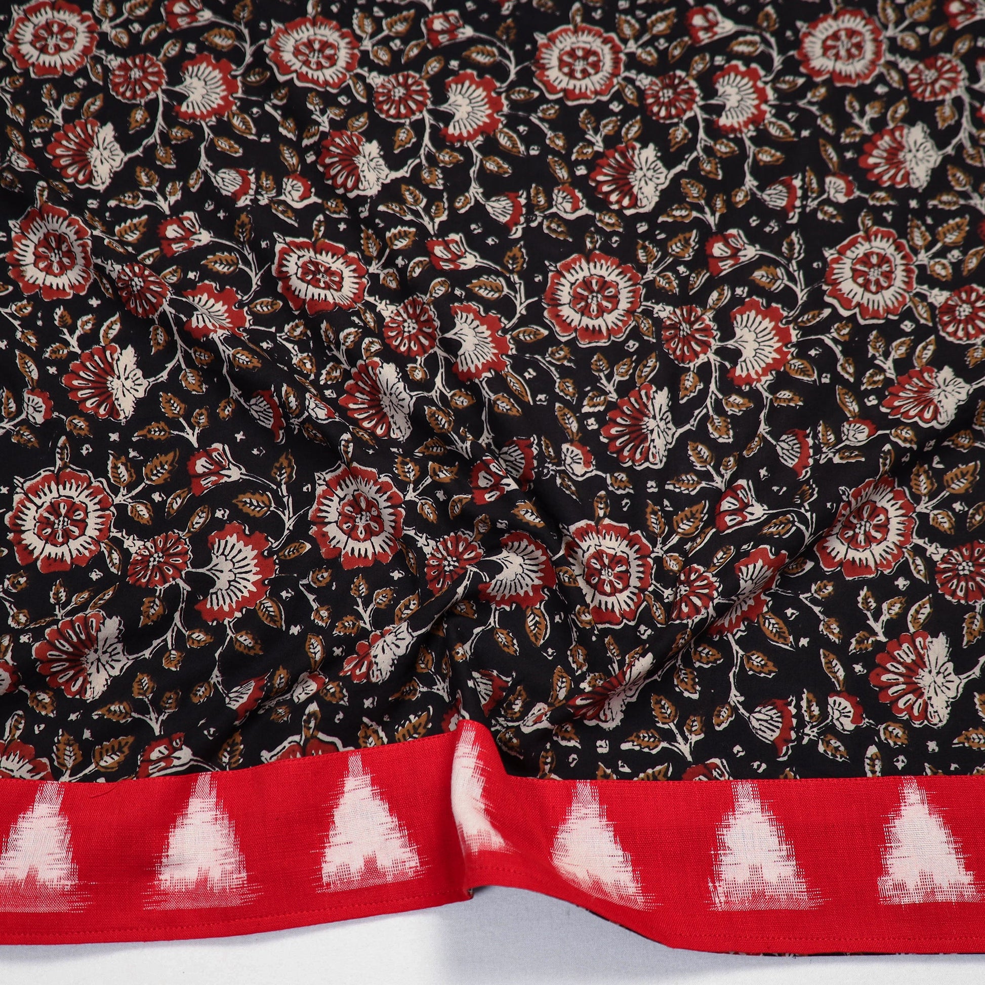 Black - Block Printed Cotton Bagru Blouse Piece 20
