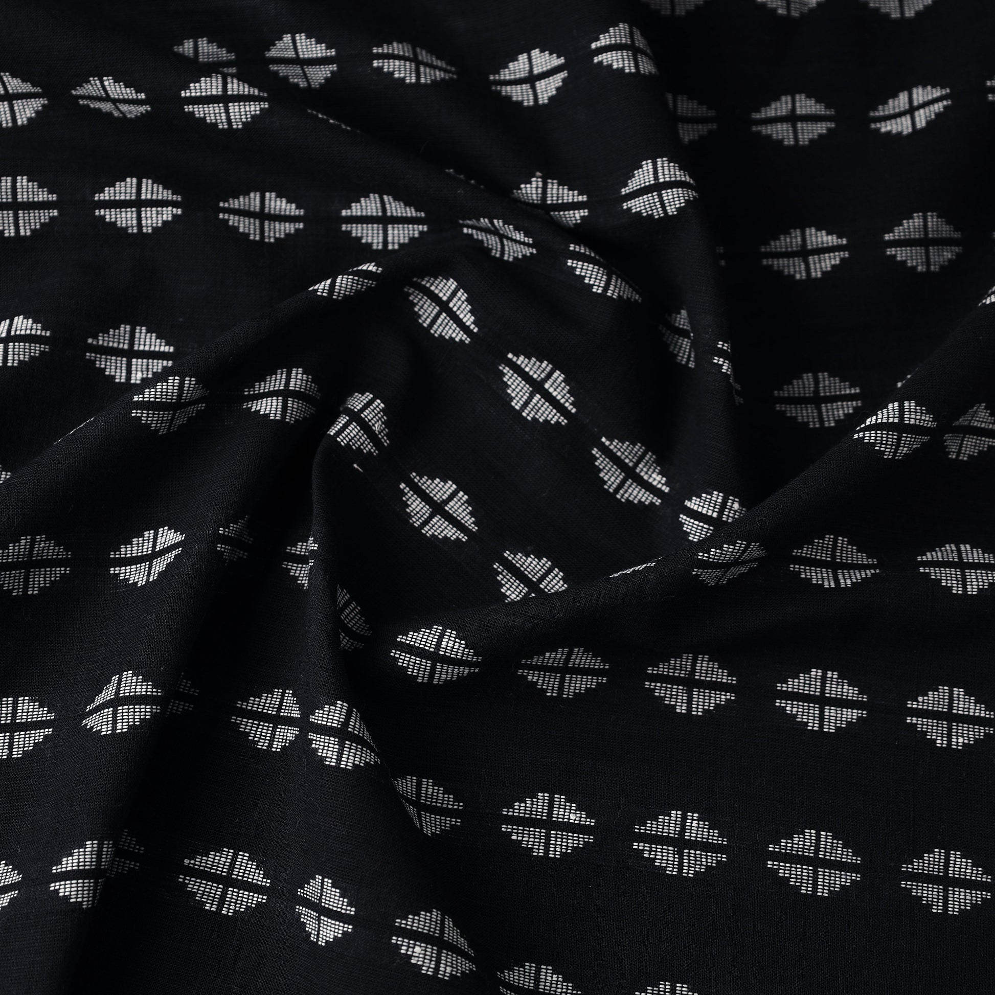 Black - Jacquard Prewashed Cotton Fabric 35