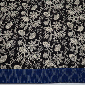 Black - Block Printed Cotton Bagru Blouse Piece 21